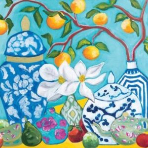 Ginger Jars Mint Decoupage PaperA1