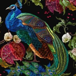 Peacock Mint Decoupage PaperA1